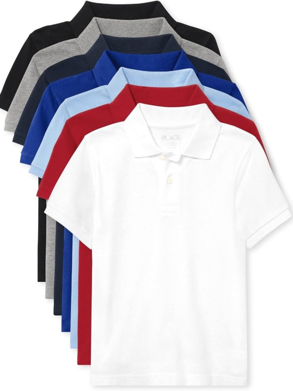 Boys' Short Sleeve Pique Polo Shirts - 7 Pack, Casual Wear, Comfortable Fit